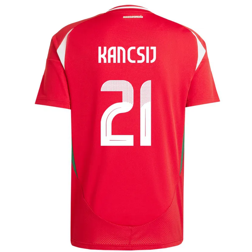 Danxen Børn Ungarn Artúr Kancsij #21 Rød Hjemmebane Spillertrøjer 24-26 Trøje T-Shirt