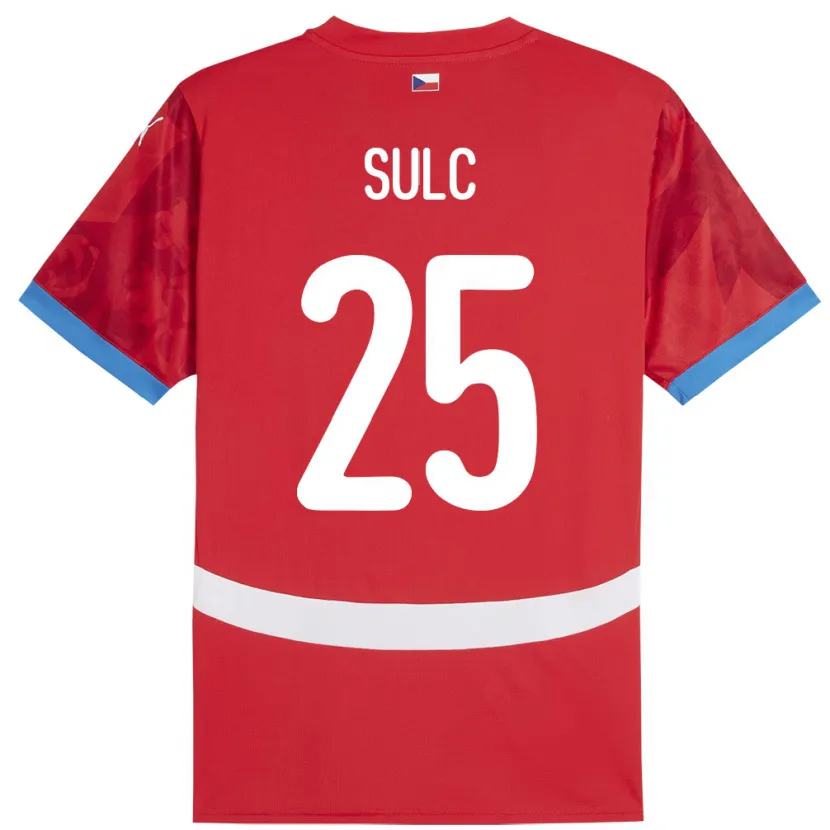 Danxen Børn Tjekkiet Pavel Sulc #25 Rød Hjemmebane Spillertrøjer 24-26 Trøje T-Shirt