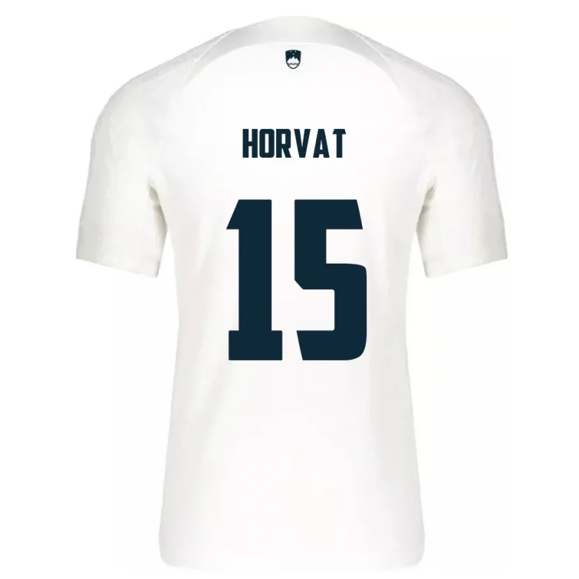 Danxen Børn Slovenien Tomi Horvat #15 Hvid Hjemmebane Spillertrøjer 24-26 Trøje T-Shirt