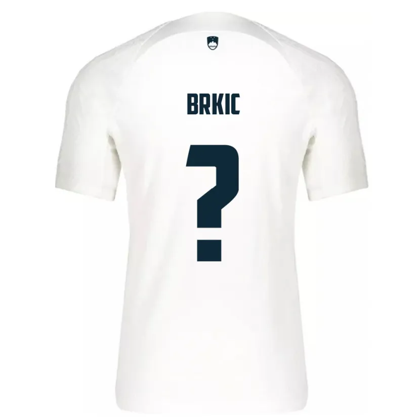 Danxen Børn Slovenien Timotej Brkic #0 Hvid Hjemmebane Spillertrøjer 24-26 Trøje T-Shirt