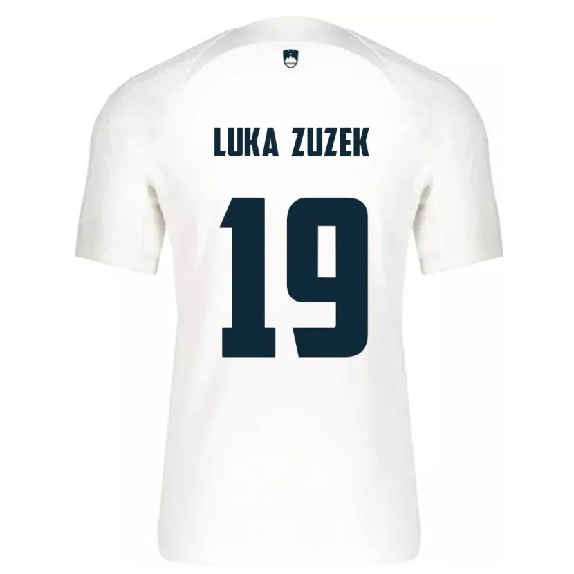 Danxen Børn Slovenien Zan Luka Zuzek #19 Hvid Hjemmebane Spillertrøjer 24-26 Trøje T-Shirt