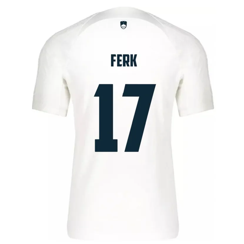 Danxen Børn Slovenien Matic Ferk #17 Hvid Hjemmebane Spillertrøjer 24-26 Trøje T-Shirt