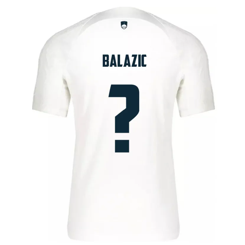 Danxen Børn Slovenien Jan Balazic #0 Hvid Hjemmebane Spillertrøjer 24-26 Trøje T-Shirt