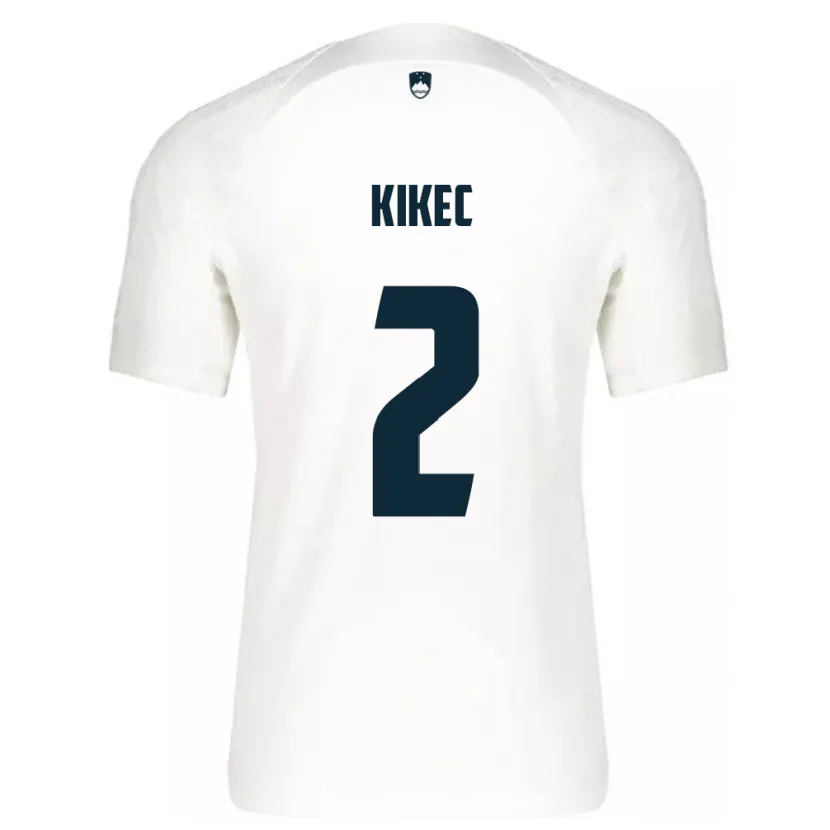 Danxen Børn Slovenien Timon Kikec #2 Hvid Hjemmebane Spillertrøjer 24-26 Trøje T-Shirt