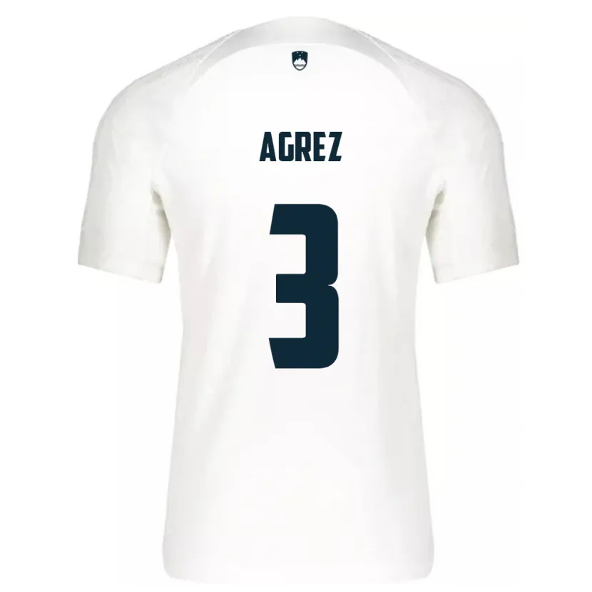 Danxen Børn Slovenien Sara Agrež #3 Hvid Hjemmebane Spillertrøjer 24-26 Trøje T-Shirt