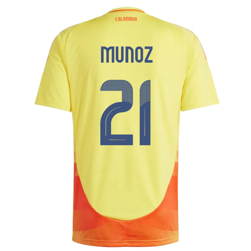 Danxen Børn Colombia Daniel Muñoz #21 Gul Hjemmebane Spillertrøjer 24-26 Trøje T-Shirt