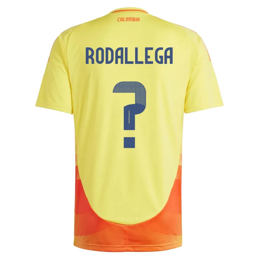 Danxen Børn Colombia Johan Rodallega #0 Gul Hjemmebane Spillertrøjer 24-26 Trøje T-Shirt