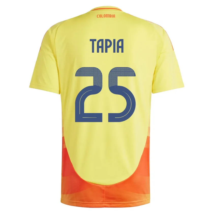 Danxen Børn Colombia Katherine Tapia #25 Gul Hjemmebane Spillertrøjer 24-26 Trøje T-Shirt