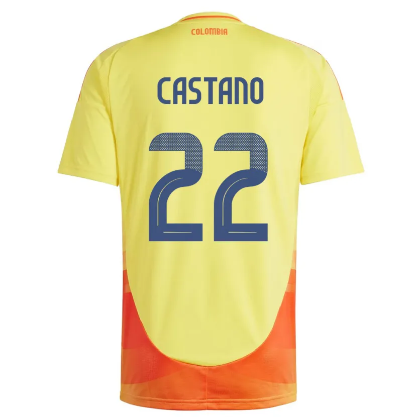 Danxen Børn Colombia Stefany Castaño #22 Gul Hjemmebane Spillertrøjer 24-26 Trøje T-Shirt