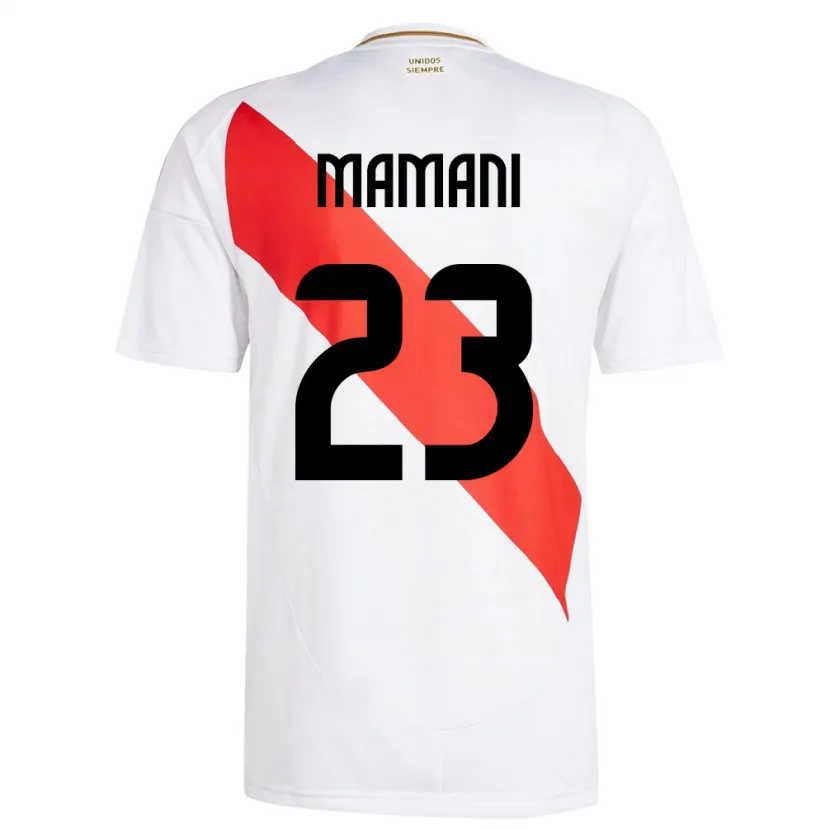 Danxen Børn Peru Julia Mamani #23 Hvid Hjemmebane Spillertrøjer 24-26 Trøje T-Shirt