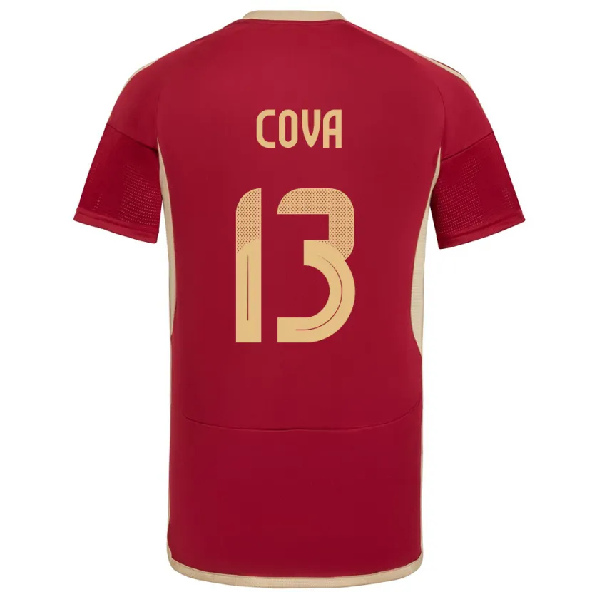 Danxen Børn Venezuela Alejandro Cova #13 Bourgogne Hjemmebane Spillertrøjer 24-26 Trøje T-Shirt