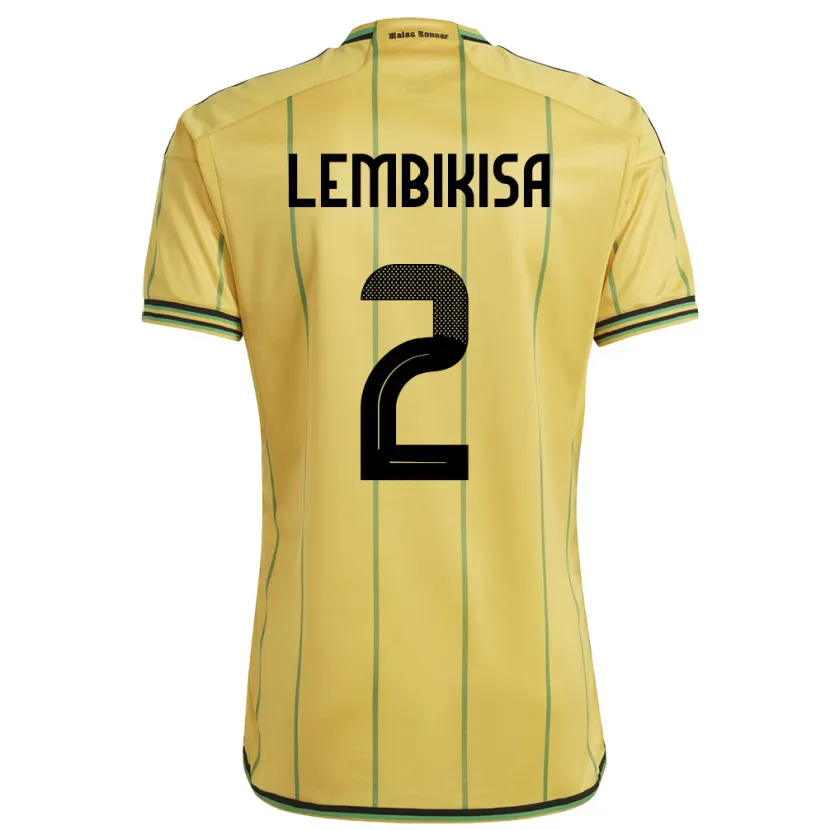 Danxen Børn Jamaica Dexter Lembikisa #2 Gul Hjemmebane Spillertrøjer 24-26 Trøje T-Shirt