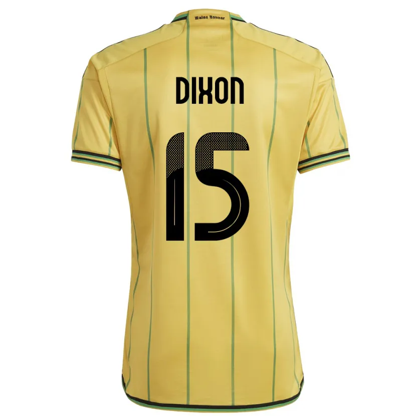 Danxen Børn Jamaica Ahir Dixon #15 Gul Hjemmebane Spillertrøjer 24-26 Trøje T-Shirt