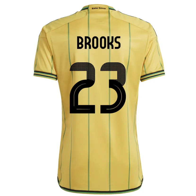 Danxen Børn Jamaica Liya Brooks #23 Gul Hjemmebane Spillertrøjer 24-26 Trøje T-Shirt