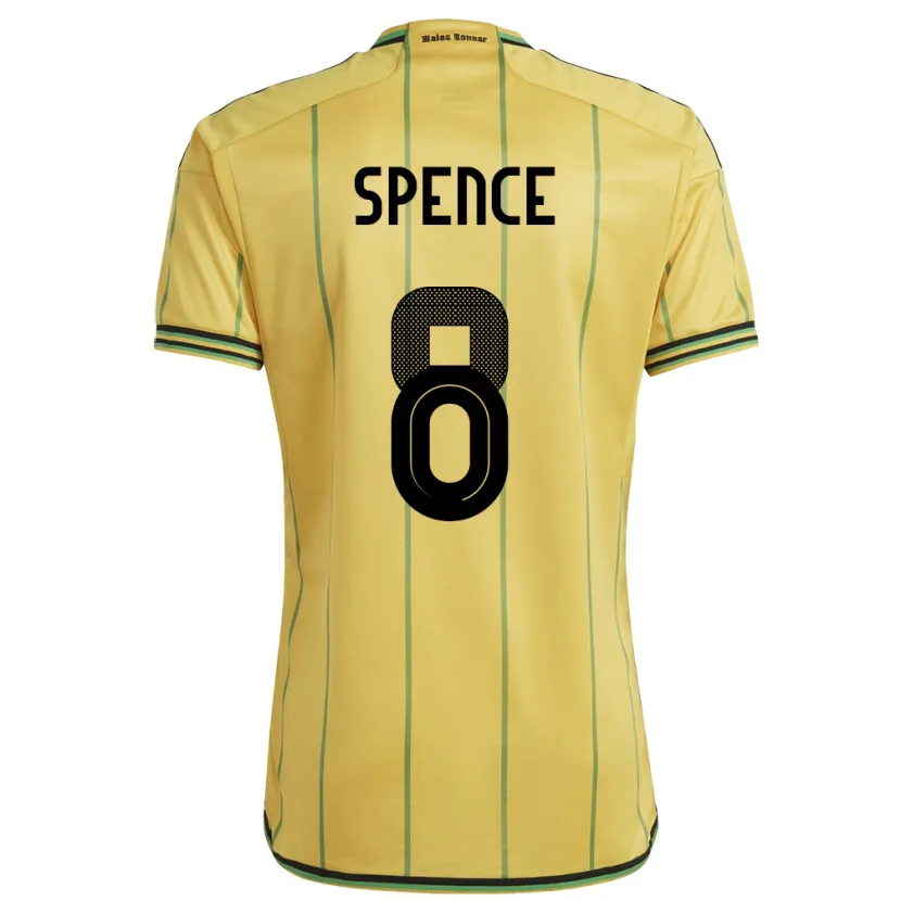 Danxen Børn Jamaica Drew Spence #8 Gul Hjemmebane Spillertrøjer 24-26 Trøje T-Shirt