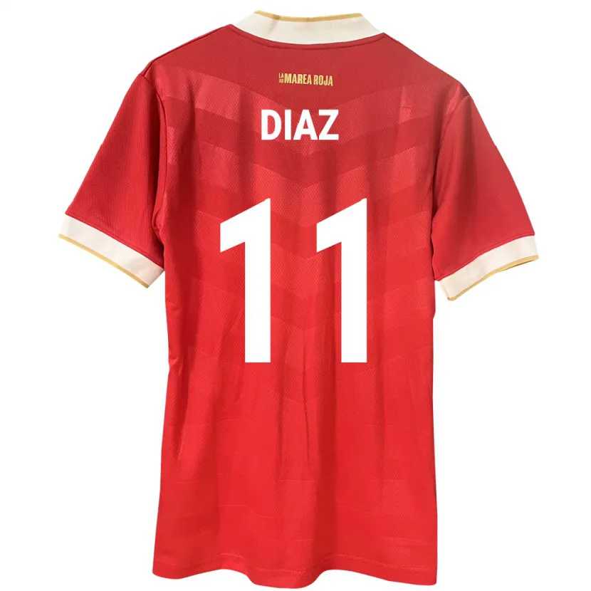Danxen Børn Panama Ismael Díaz #11 Rød Hjemmebane Spillertrøjer 24-26 Trøje T-Shirt