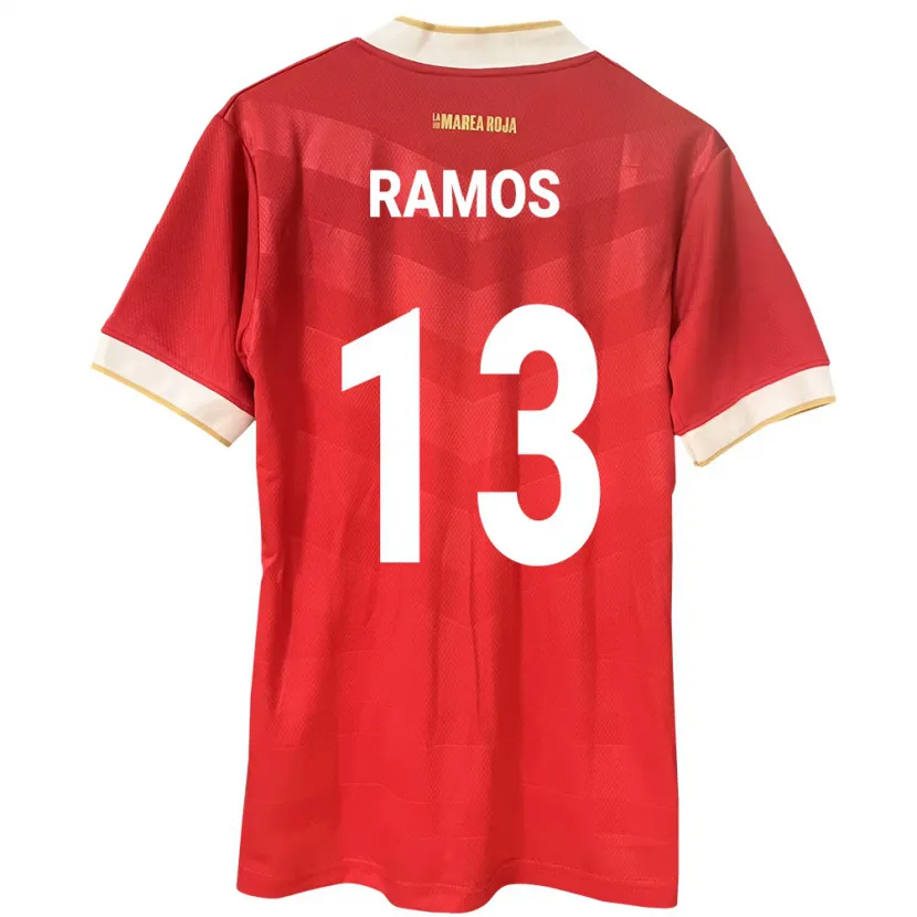 Danxen Børn Panama Jiovany Ramos #13 Rød Hjemmebane Spillertrøjer 24-26 Trøje T-Shirt