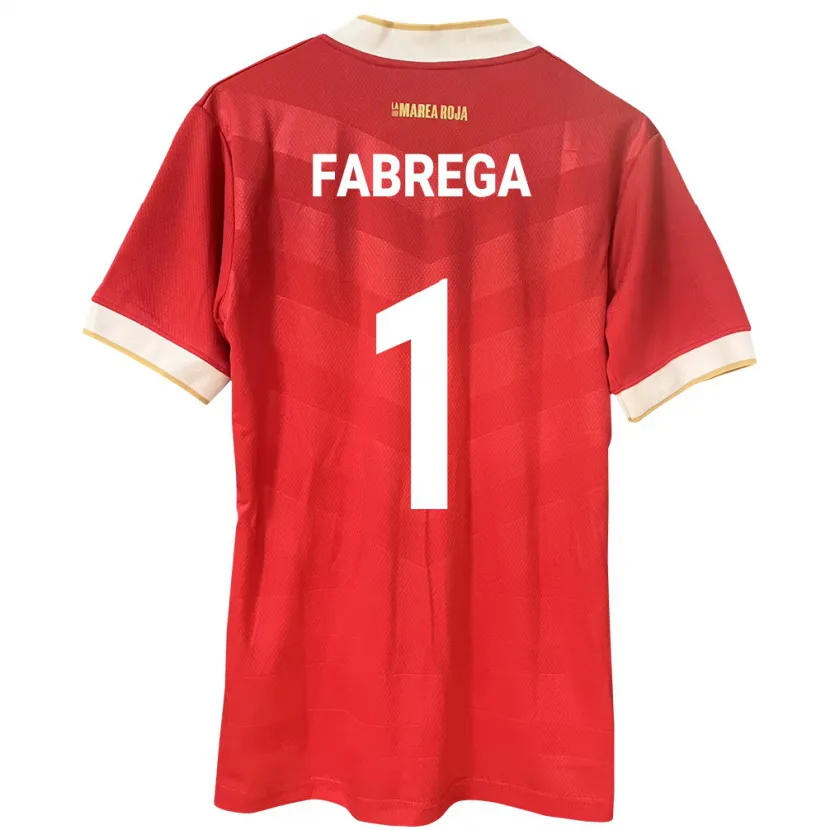 Danxen Børn Panama Sasha Fábrega #1 Rød Hjemmebane Spillertrøjer 24-26 Trøje T-Shirt