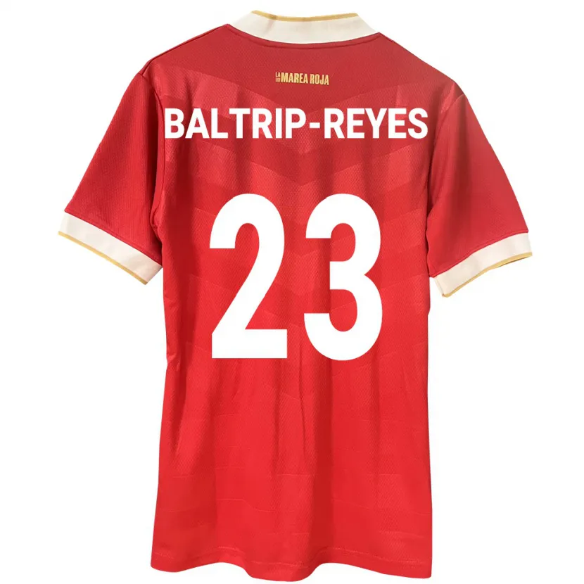 Danxen Børn Panama Carina Baltrip-Reyes #23 Rød Hjemmebane Spillertrøjer 24-26 Trøje T-Shirt