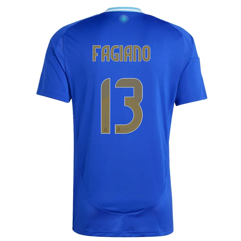 Danxen Børn Argentina Paloma Fagiano #13 Blå Udebane Spillertrøjer 24-26 Trøje T-Shirt