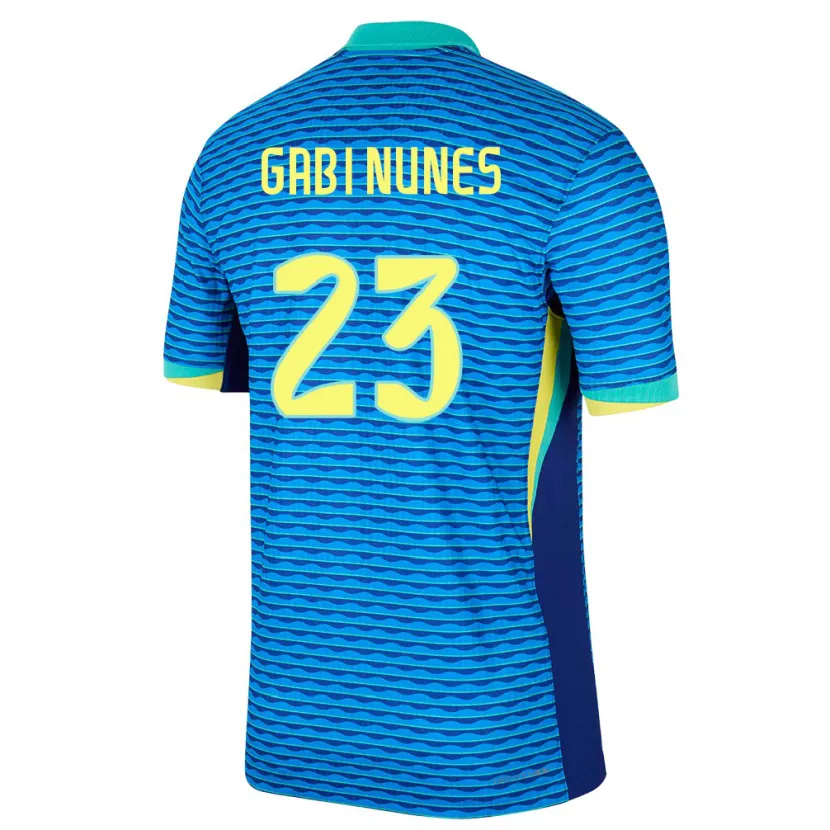 Danxen Børn Brasilien Gabi Nunes #23 Blå Udebane Spillertrøjer 24-26 Trøje T-Shirt