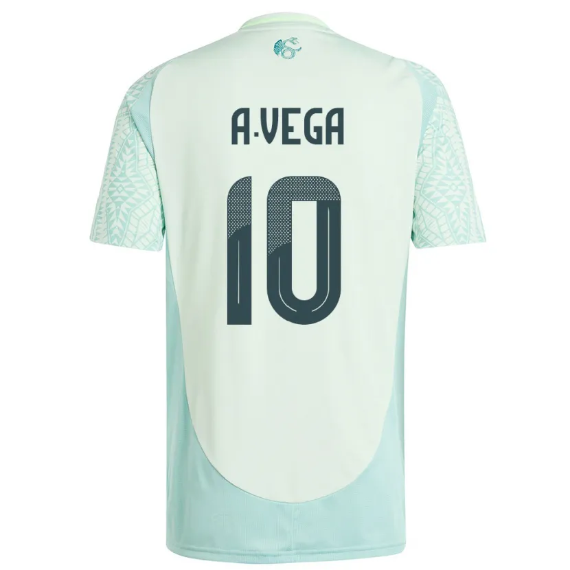 Danxen Børn Mexico Alexis Vega #10 Linen Grøn Udebane Spillertrøjer 24-26 Trøje T-Shirt