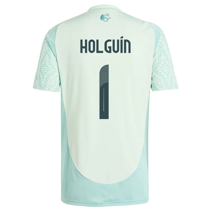 Danxen Børn Mexico Hector Holguin #1 Linen Grøn Udebane Spillertrøjer 24-26 Trøje T-Shirt