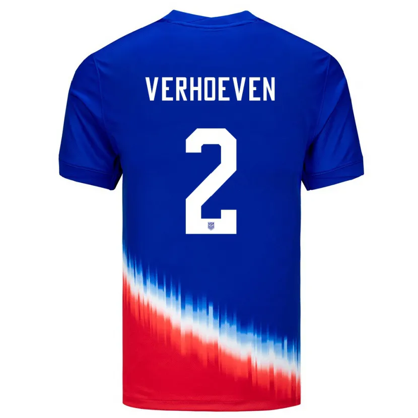 Danxen Børn Usa Oscar Verhoeven #2 Blå Udebane Spillertrøjer 24-26 Trøje T-Shirt