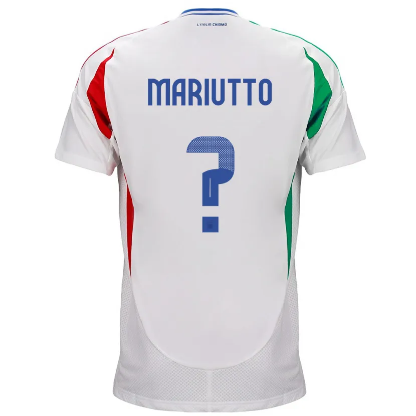 Danxen Børn Italien Francesco Mariutto #0 Hvid Udebane Spillertrøjer 24-26 Trøje T-Shirt