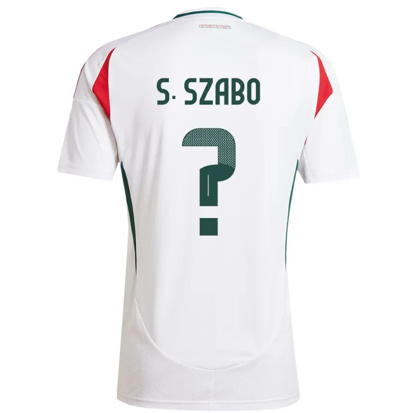 Danxen Børn Ungarn Szilárd Szabó #0 Hvid Udebane Spillertrøjer 24-26 Trøje T-Shirt
