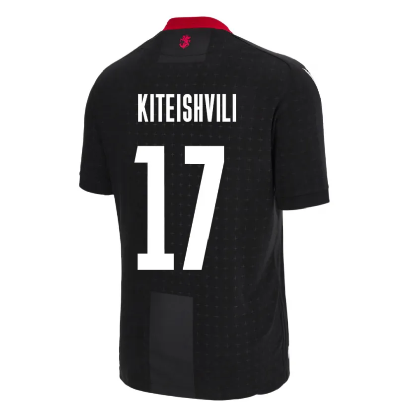 Danxen Børn Georgia Otar Kiteishvili #17 Sort Udebane Spillertrøjer 24-26 Trøje T-Shirt