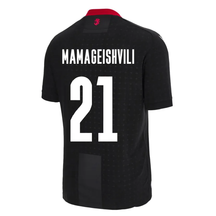 Danxen Børn Georgia Otar Mamageishvili #21 Sort Udebane Spillertrøjer 24-26 Trøje T-Shirt