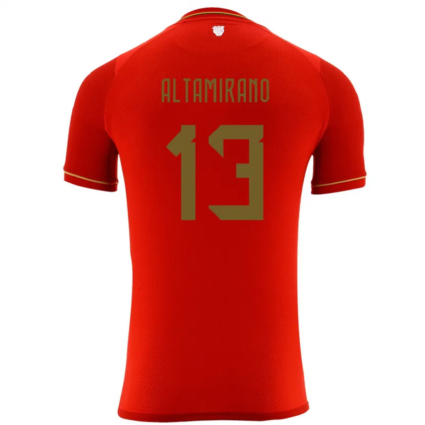 Danxen Børn Bolivia Sebastian Altamirano #13 Rød Udebane Spillertrøjer 24-26 Trøje T-Shirt