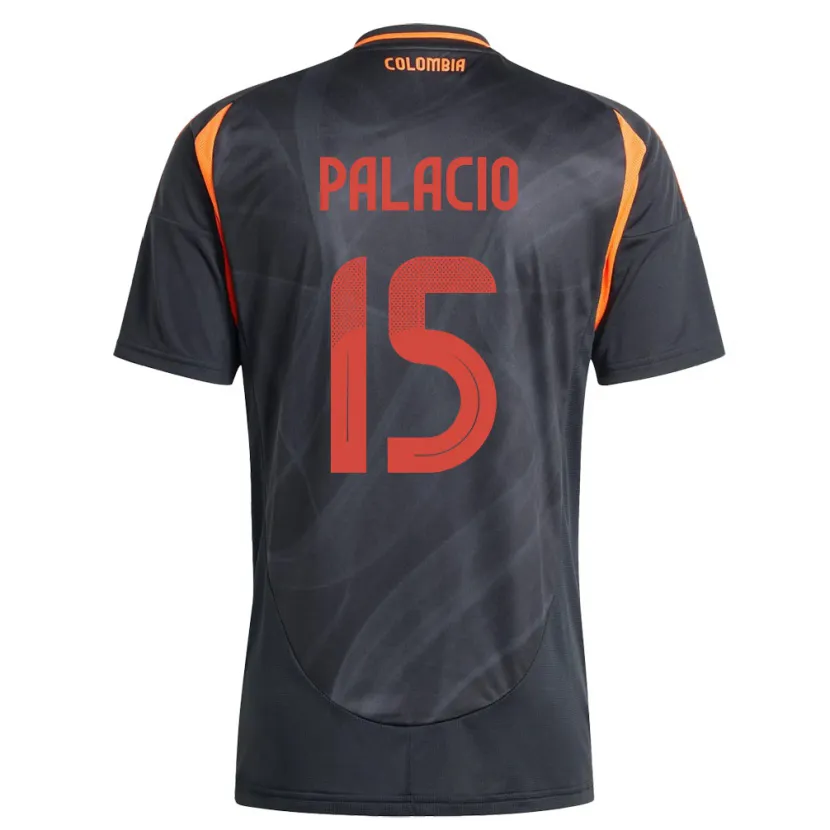 Danxen Børn Colombia Nelson Palacio #15 Sort Udebane Spillertrøjer 24-26 Trøje T-Shirt