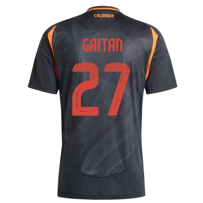 Danxen Børn Colombia Natalia Gaitán #27 Sort Udebane Spillertrøjer 24-26 Trøje T-Shirt