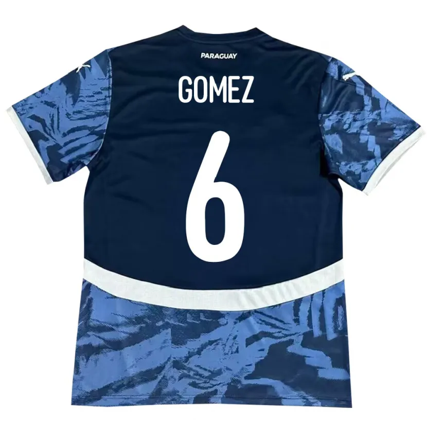 Danxen Børn Paraguay Marcos Gómez #6 Blå Udebane Spillertrøjer 24-26 Trøje T-Shirt