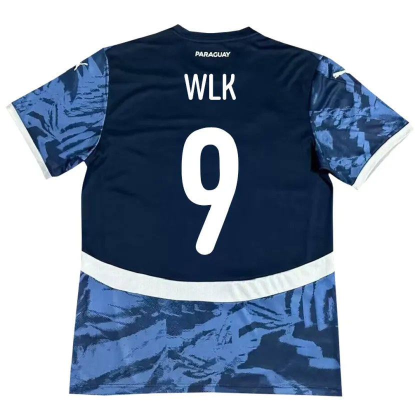Danxen Børn Paraguay Allan Wlk #9 Blå Udebane Spillertrøjer 24-26 Trøje T-Shirt