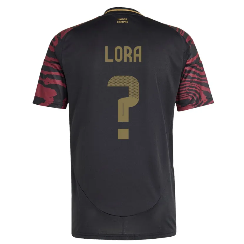 Danxen Børn Peru Fabrizio Lora #0 Sort Udebane Spillertrøjer 24-26 Trøje T-Shirt