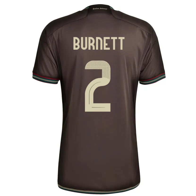 Danxen Børn Jamaica Theanna Burnett #2 Nat Brun Udebane Spillertrøjer 24-26 Trøje T-Shirt