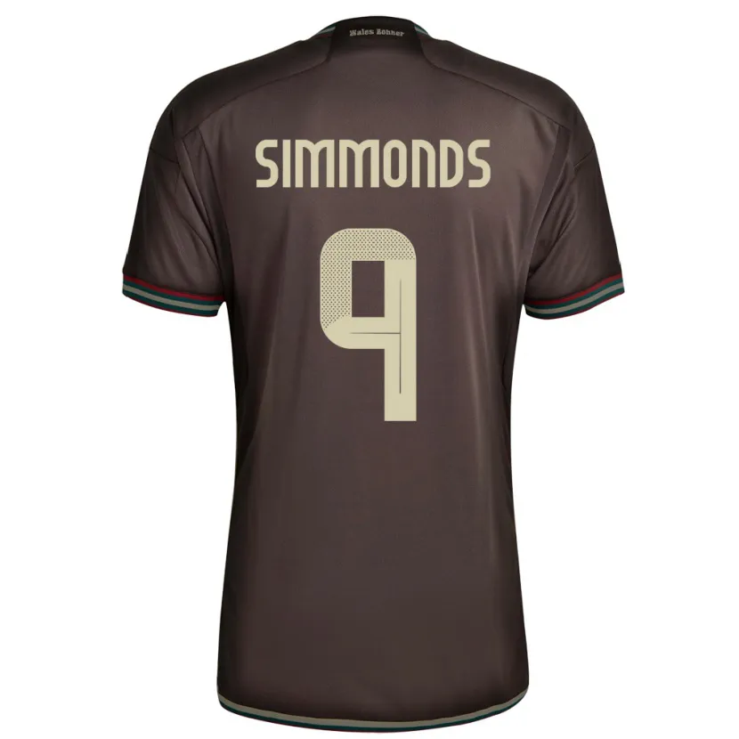 Danxen Børn Jamaica Kameron Simmonds #9 Nat Brun Udebane Spillertrøjer 24-26 Trøje T-Shirt