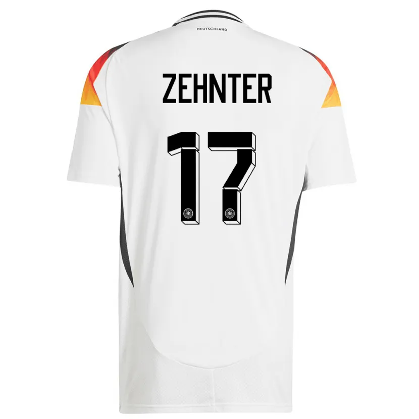 Danxen Mænd Tyskland Aaron Zehnter #17 Hvid Hjemmebane Spillertrøjer 24-26 Trøje T-Shirt