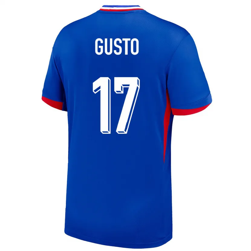 Danxen Mænd Frankrig Malo Gusto #17 Blå Hjemmebane Spillertrøjer 24-26 Trøje T-Shirt