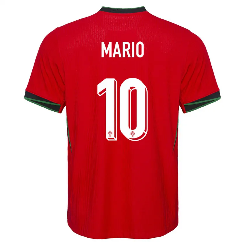Danxen Mænd Portugal Joao Mario #10 Rød Hjemmebane Spillertrøjer 24-26 Trøje T-Shirt