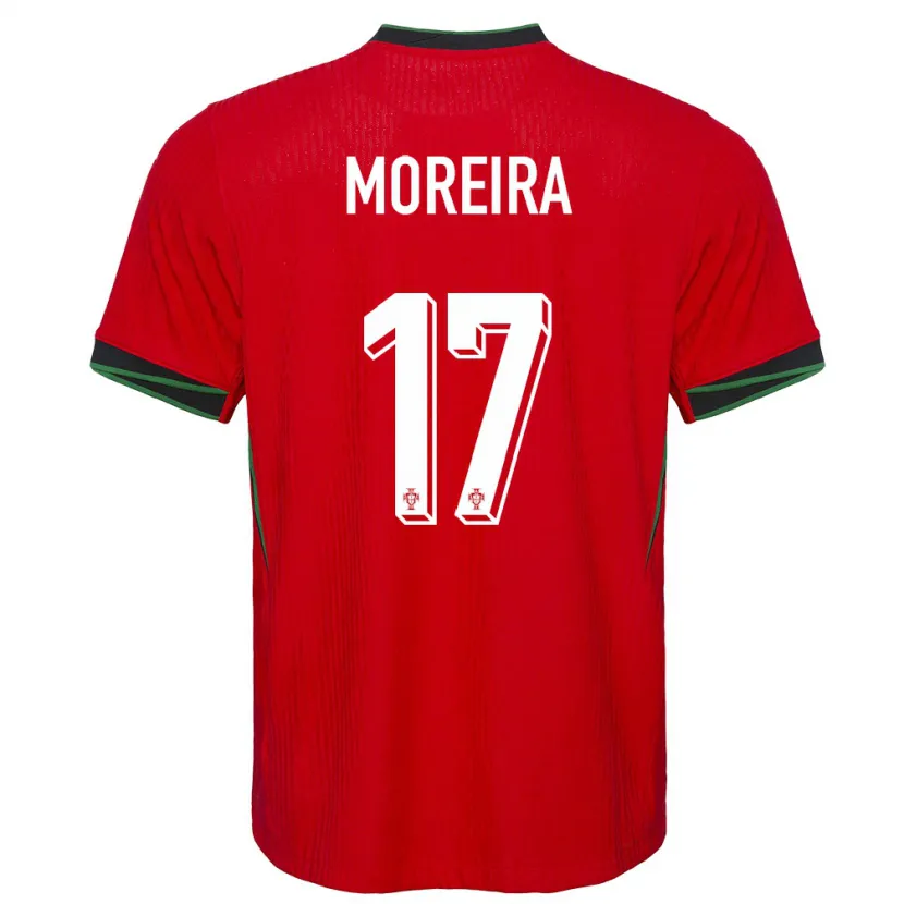 Danxen Mænd Portugal Afonso Moreira #17 Rød Hjemmebane Spillertrøjer 24-26 Trøje T-Shirt