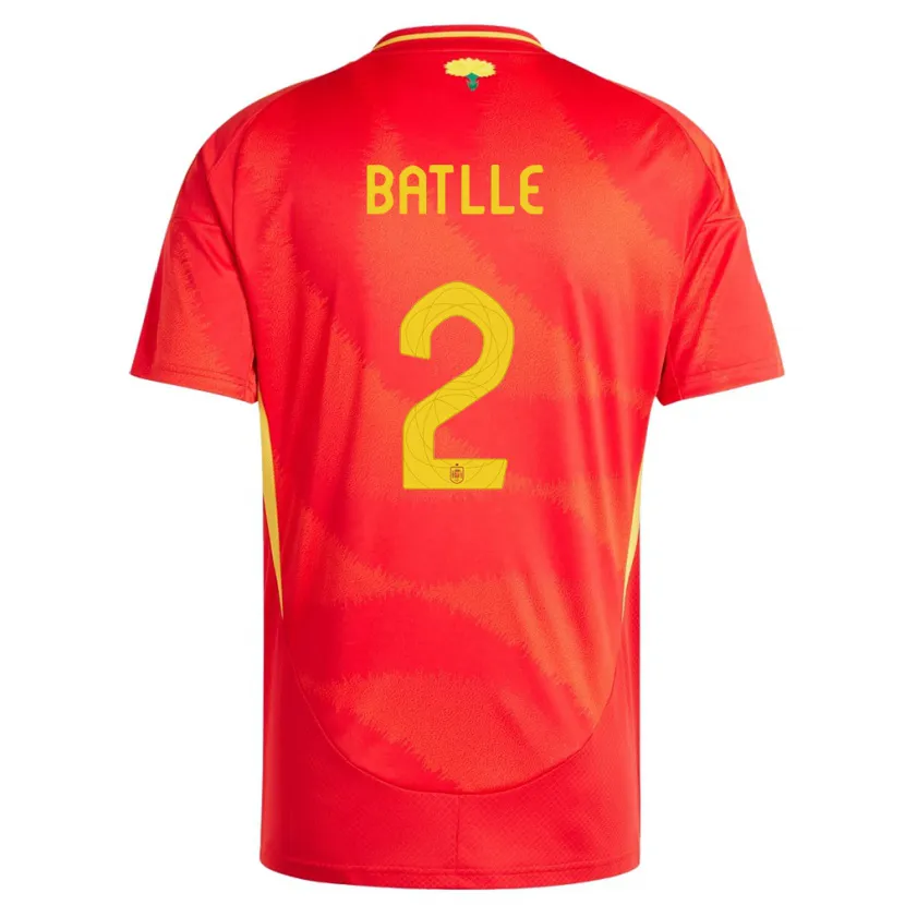 Danxen Mænd Spanien Ona Batlle #2 Rød Hjemmebane Spillertrøjer 24-26 Trøje T-Shirt