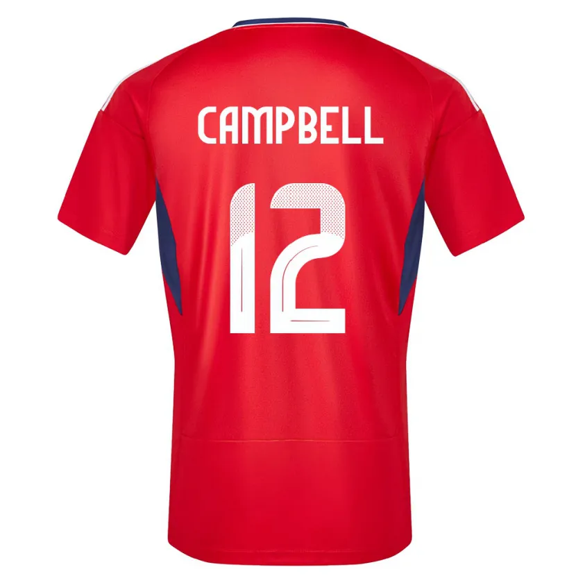 Danxen Mænd Costa Rica Joel Campbell #12 Rød Hjemmebane Spillertrøjer 24-26 Trøje T-Shirt