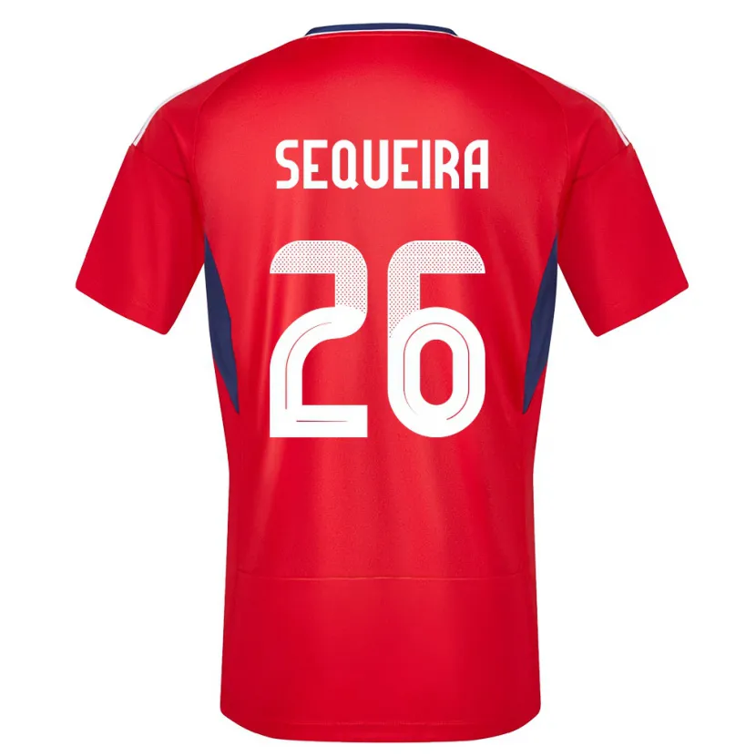 Danxen Mænd Costa Rica Douglas Sequeira #26 Rød Hjemmebane Spillertrøjer 24-26 Trøje T-Shirt