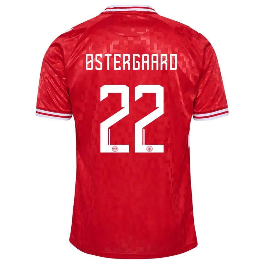 Danxen Mænd Danmark Maja Bay Østergaard #22 Rød Hjemmebane Spillertrøjer 24-26 Trøje T-Shirt