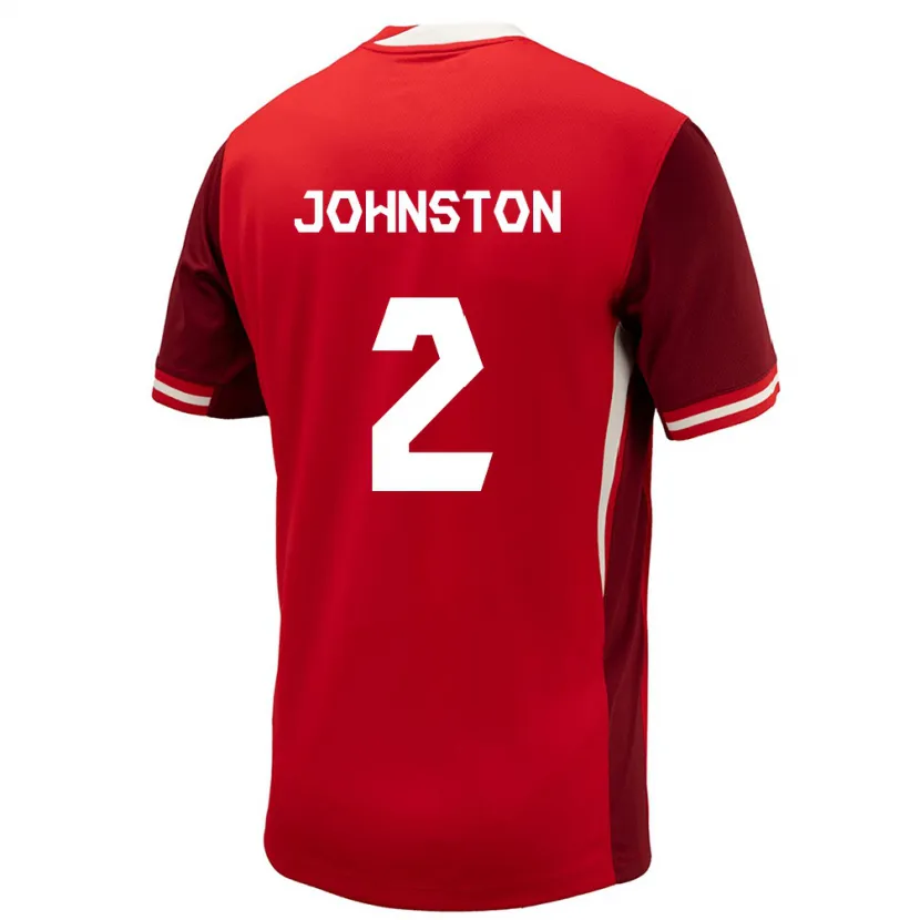 Danxen Mænd Canada Alistair Johnston #2 Rød Hjemmebane Spillertrøjer 24-26 Trøje T-Shirt