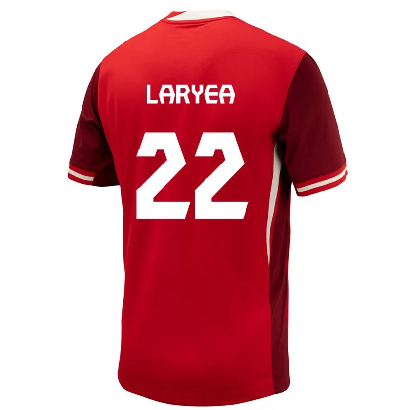 Danxen Mænd Canada Richie Laryea #22 Rød Hjemmebane Spillertrøjer 24-26 Trøje T-Shirt